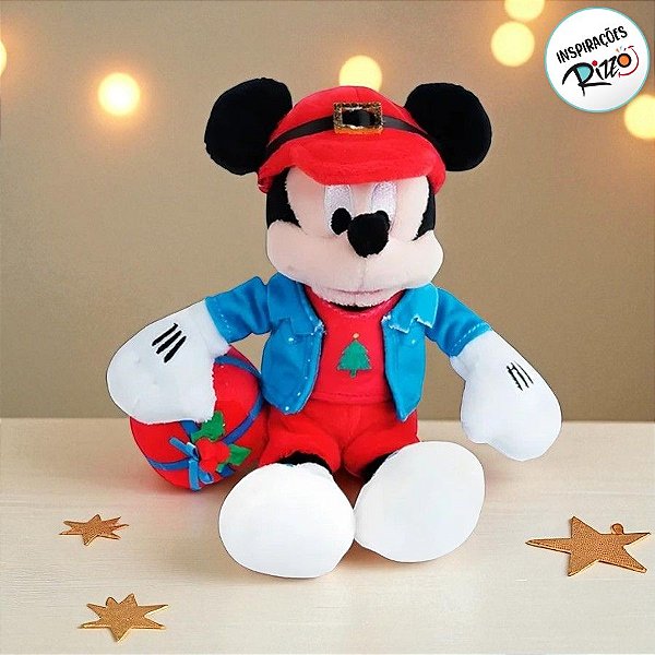 Pelúcia Mickey com Caixa de Presente - 50cm - Disney Original - 1 unidade - Cromus - Rizzo