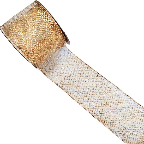 Fita Decorativa - Colmeia Dourada - 6,3x914cm - 1 unidade - Rizzo