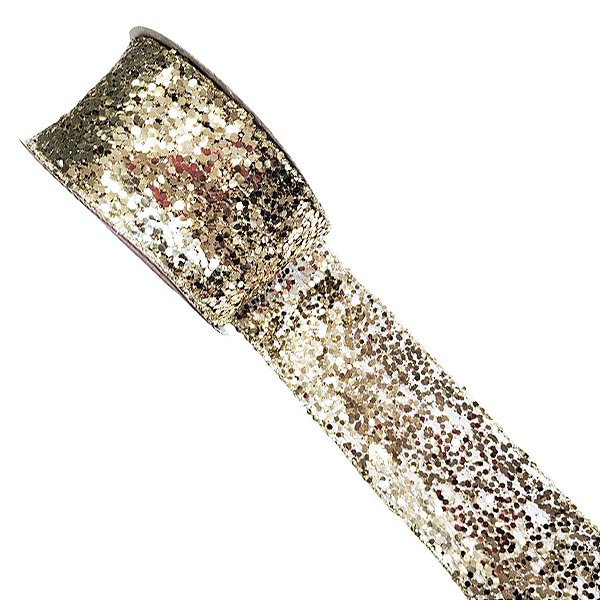 Fita Decorativa - Teia com Lantejoulas Nude - 6,3x914cm - 1 unidade - Rizzo