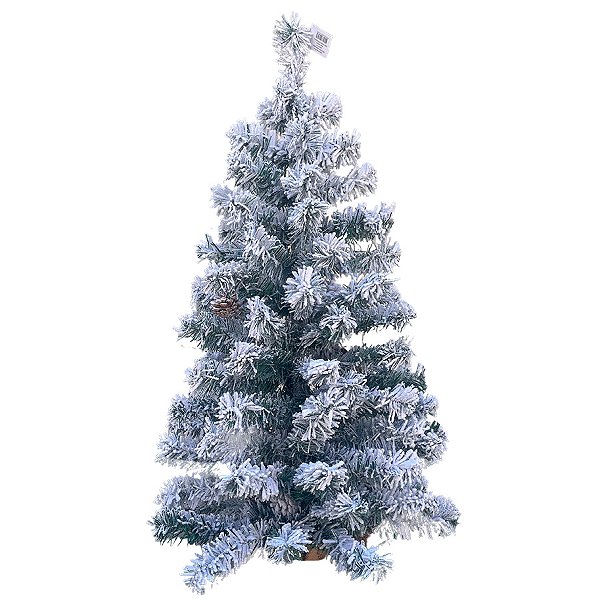 Árvore de Natal Modelo Baunilha Nevada - 90 galhos - 90cm - Ref. RZO414 - 1 unidade - Rizzo