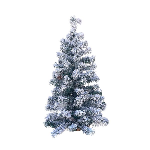 Árvore de Natal Modelo Baunilha Nevada - 70 galhos - 75cm - Ref. RZO413 - 1 unidade - Rizzo
