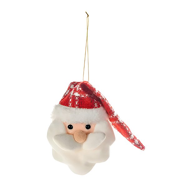 Enfeite para Pendurar - Noel Touca - Vermelho e Branco - 15cm - 1 unidade - Cromus - Rizzo