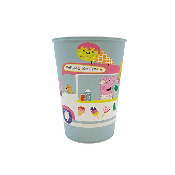 Copo Plástico Peppa Pig Ice Cream - 320ml - 1 unidade - Plasútil - Rizzo