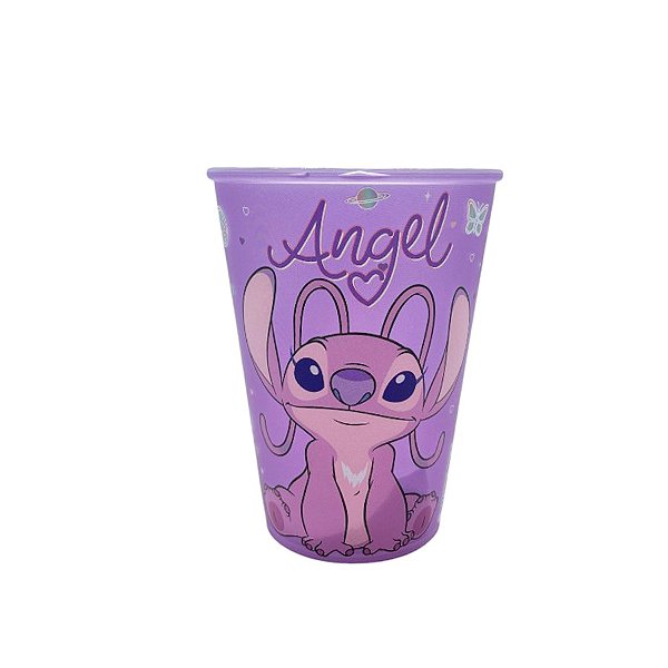 Copo Plástico Stitch Angel - Roxo - 280ml - 1 unidade - Plasútil - Rizzo