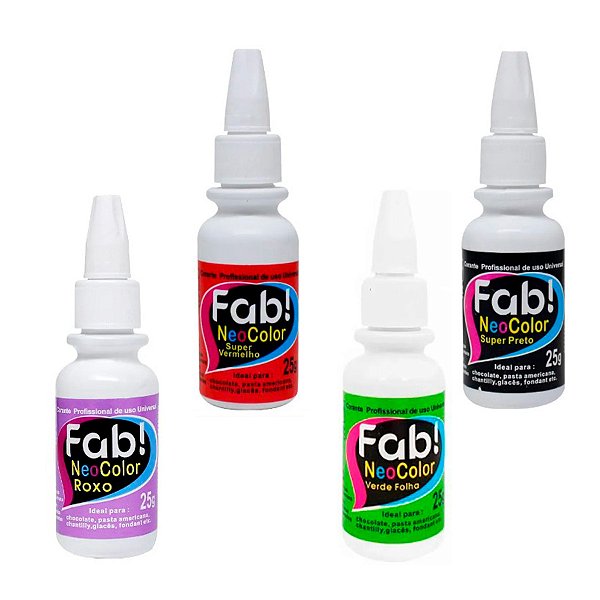 Kit 4 Cores Corante Profissional NeoColor de Halloween - 4 unidades - Fab - Rizzo