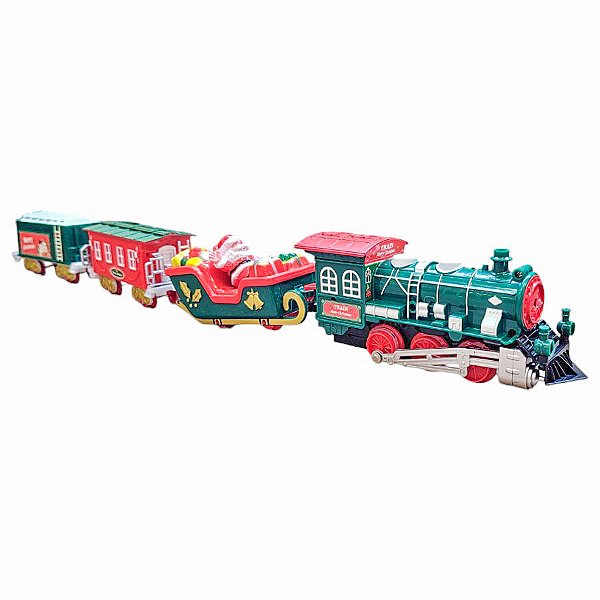 Kit Trem Natalino 31 peças com Som, Luz e Movimento - 80cm - 1 unidade - Rizzo
