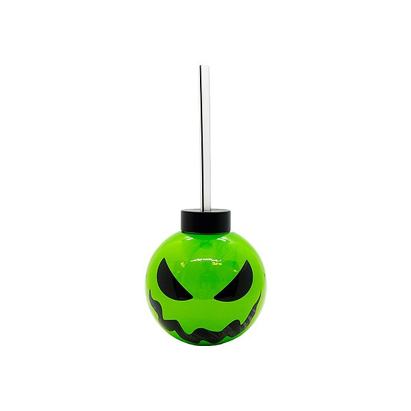 Garrafa Bola com Canudo - Fantasma Verde - 450ml  - 1 unidade - Rizzo