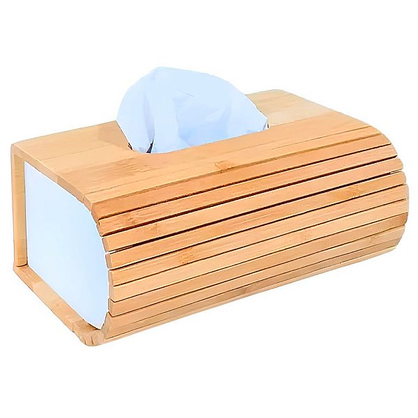 Porta Lenço de Papel de Bambu - 20x8,5cm - 1 unidade - Rizzo