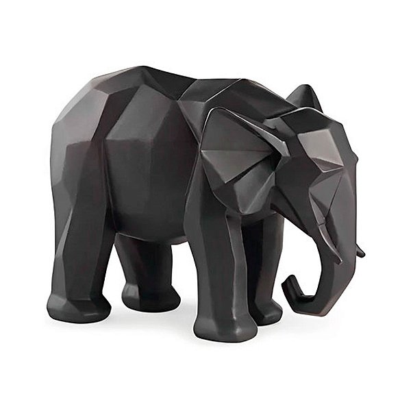 Escultura Elefate Geométrico em Poliresina - 25x20x17 - 1 unidade - Rizzo
