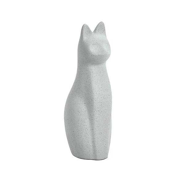 Escultura Gato de Cerâmica - 28x7x9cm - 1 unidade - Rizzo