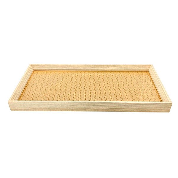 Bandeja em MDF e PU - 18x38,5x3cm - 1 unidade - Rizzo