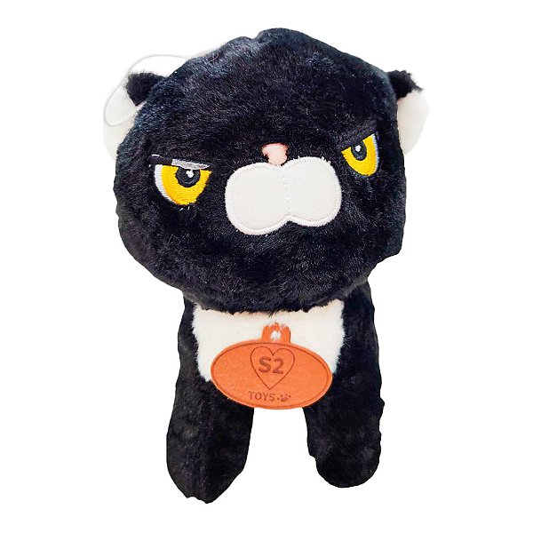 Gato Preto de Pelúcia - 22cm - 1 unidade - Rizzo