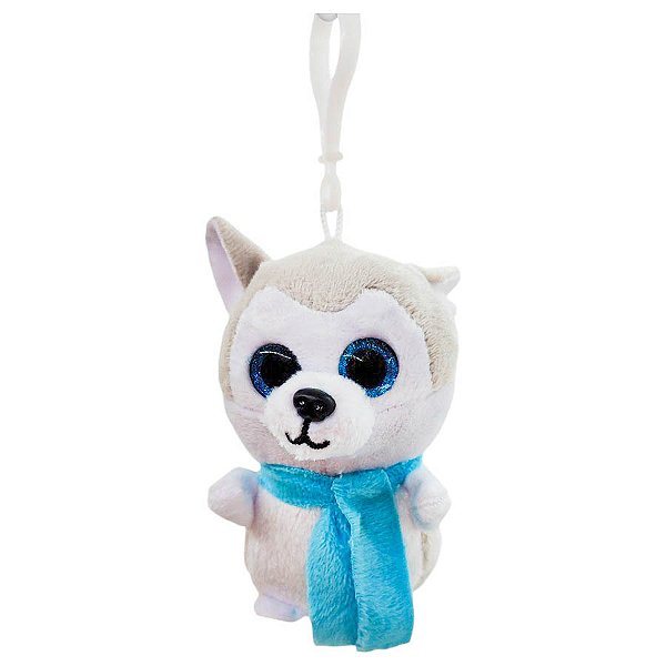 Lobo Cinza com Cachecol Chaveiro de Pelúcia - 10cm - 1 unidade - Rizzo