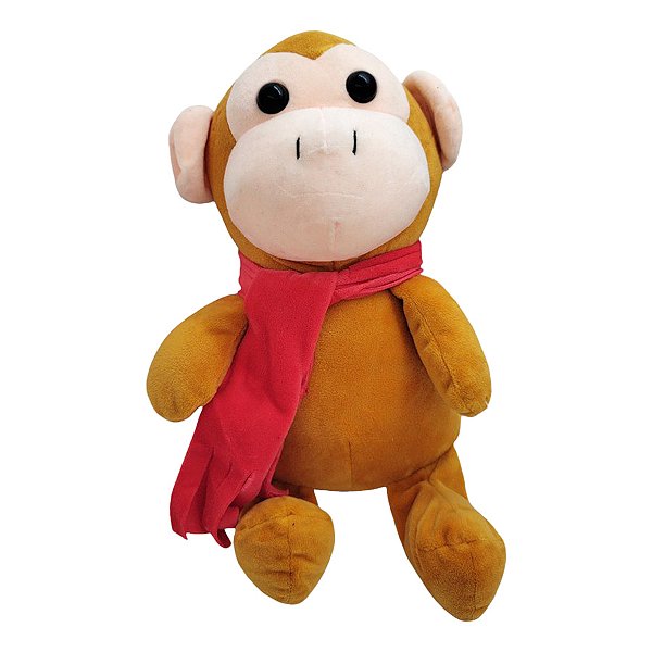 Macaco com Cachecol de Pendurar de Pelúcia - 28cm - 1 unidade - Rizzo