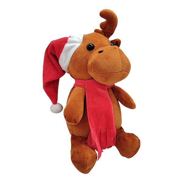 Rena com Cachecol de Pendurar de Pelúcia - 30cm - 1 unidade - Rizzo