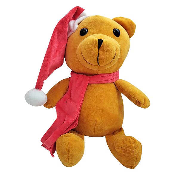 Urso com Cachecol de Pendurar de Pelúcia - 27cm - 1 unidade - Rizzo