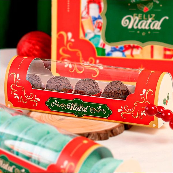 Caixa para 5 Doces - Natalina - 1 unidade - Rizzo