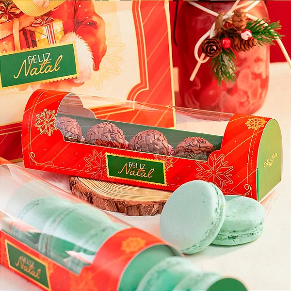 Caixa para 5 Doces - Noel  - 1 unidade - Rizzo