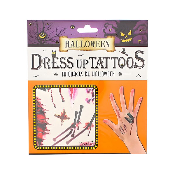 Tatuagem Temporária para Pele de Halloween - Rasgos - 1 unidade - Rizzo