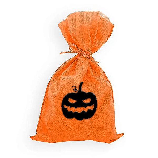 Saco para Surpresas de Halloween - Abóbora - 13x25cm - 10 unidades - Rizzo