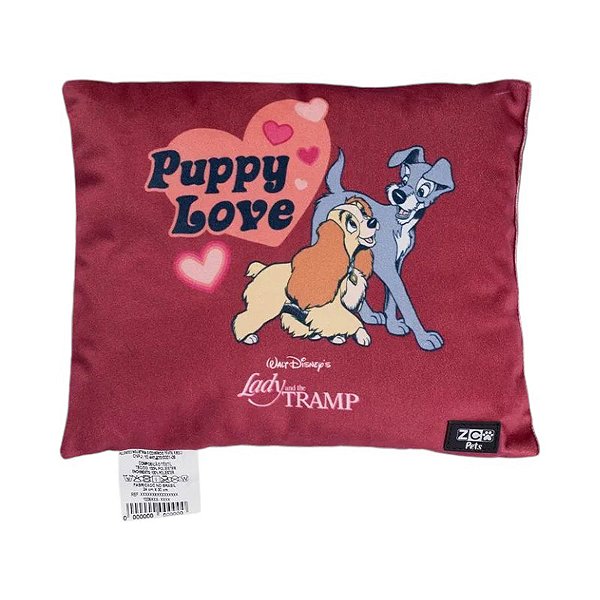 Almofadão Pet - Dama e o Vagabundo - M 78cm - Disney Original - 1 unidade - Zona Criativa - Rizzo