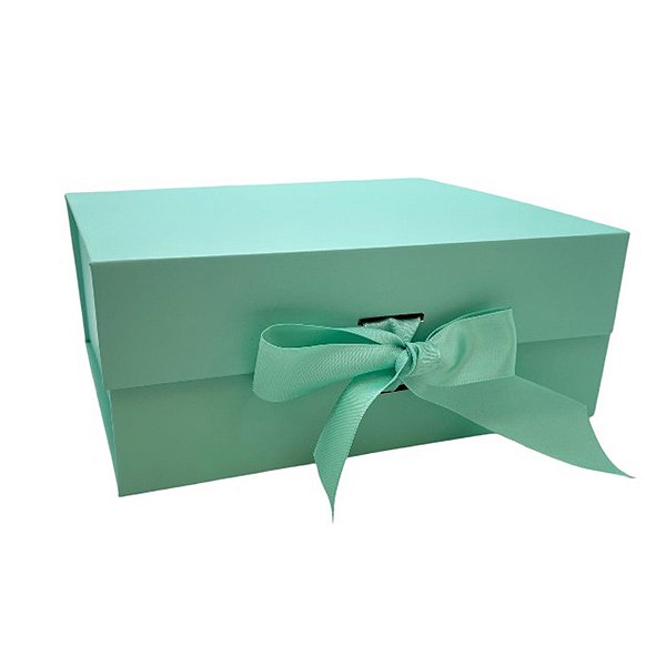 Caixa de Papel Rígido Retangular Tiffany com Imã e Fita - 1 unidade - Rizzo