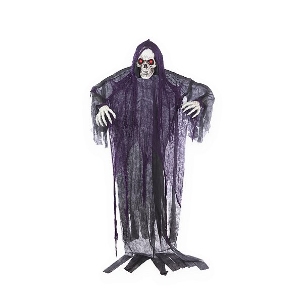 Enfeite Decorativo de Halloween - Caveira Mattua com Luz - 205cm - 1 unidade - Cromus - Rizzo