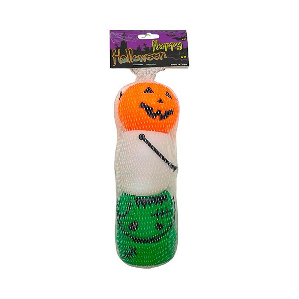 Mini Baldinhos de Halloween com Alça - 7cm - 3 unidades - Rizzo