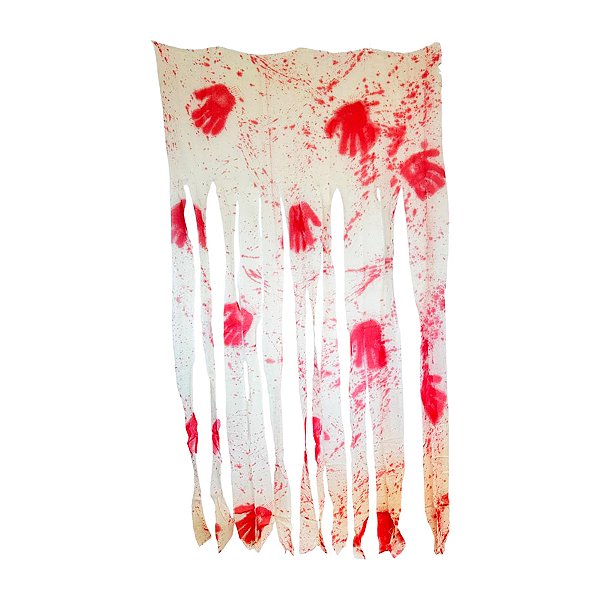 Cortina Decorativa Halloween - Manchas de Sangue  - 1 unidade - Rizzo