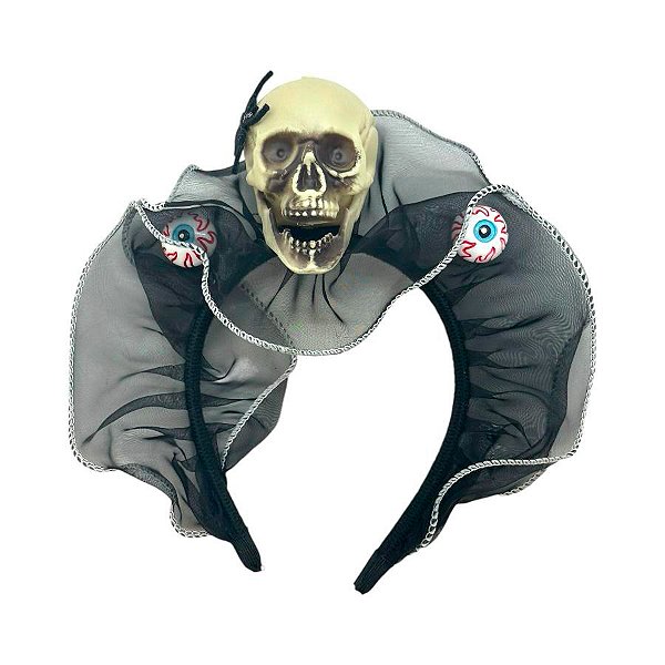 Tiara com Crânio e Olhos de Halloween - 1 unidade - Rizzo