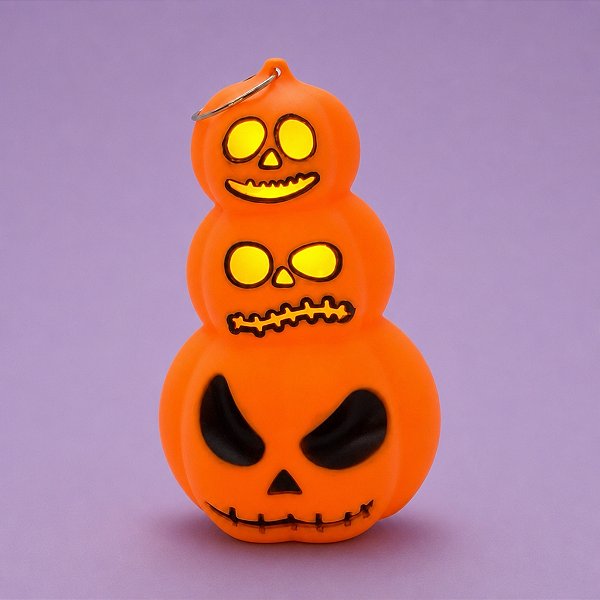 Enfeite Decorativo de Halloween - Trio Abóbora Vela com Luz - 12cm - 1 unidade - Rizzo