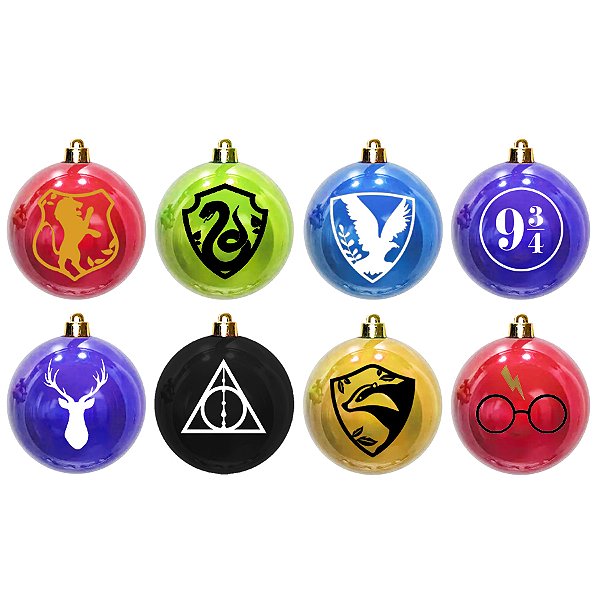 Bola de Natal Colorida Perolada - Bruxinhos - 8cm - 8 unidades - Rizzo