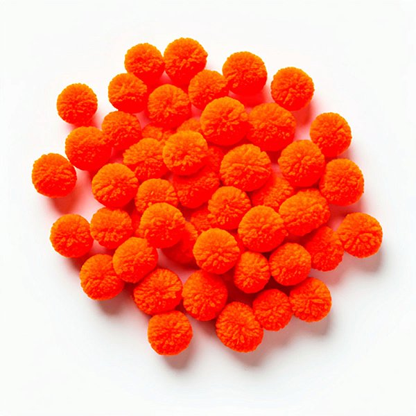 Pompom Decorativo Laranja - 1,5cm - 100 unidades - Rizzo