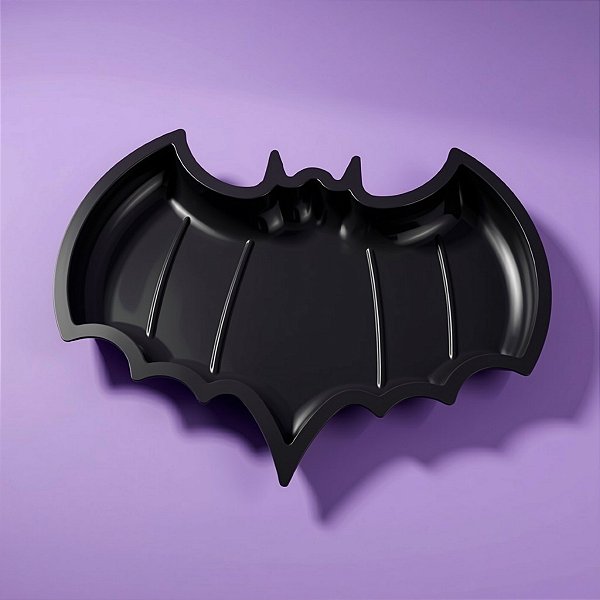 Bandeja Decorativa de Halloween - Morcego Preto - 21x16cm - 1 unidade - Rizzo