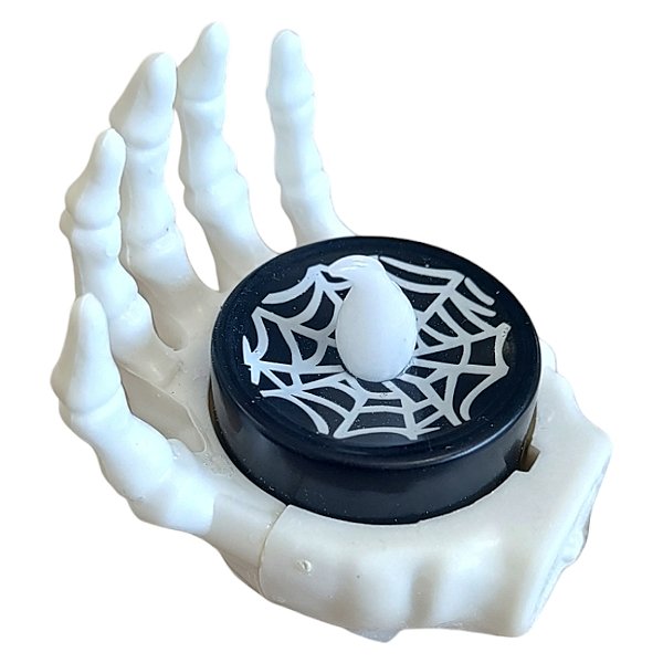Vela Led - Mão Caveira Preto - 5x4cm - 1 unidade - Rizzo - Rizzo