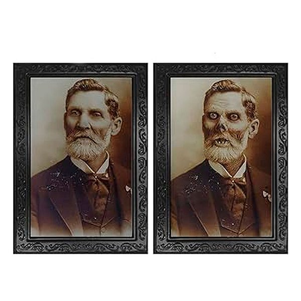 Enfeite de Halloween - Quadro 3D Homem - 22x27cm - 1 unidade - Rizzo - Rizzo
