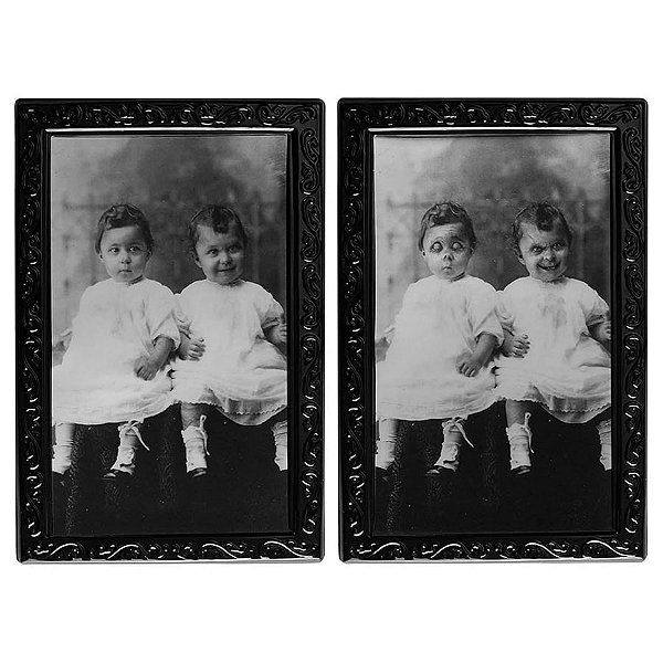 Enfeite de Halloween - Quadro 3D Gemeos - 22x27cm - 1 unidade - Rizzo - Rizzo