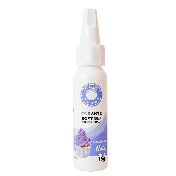 Corante SoftGel Lavanda - 15g - 1 unidade - Mago - Rizzo