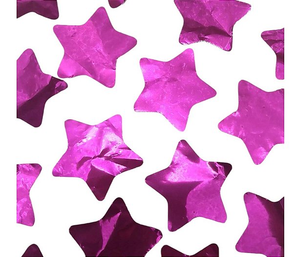 Confete Metálico Estrela para Balão - Pink - 25g - 1 unidade - Rizzo