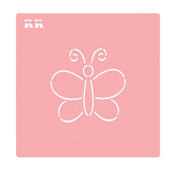 Stencil Aquarela Borboleta - Ref. 4118 - 7,5cm - 1 unidade - RR Cortadores - Rizzo