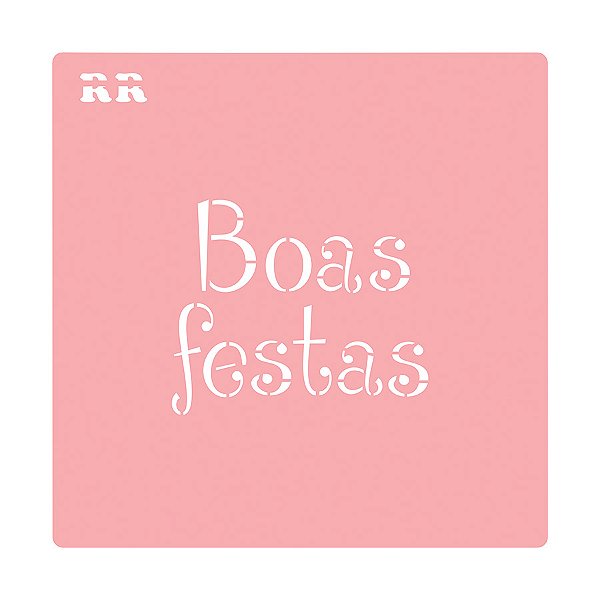 Stencil Biscoito Boas Festas - Ref. 4117 - 7,5cm - 1 unidade - RR Cortadores - Rizzo