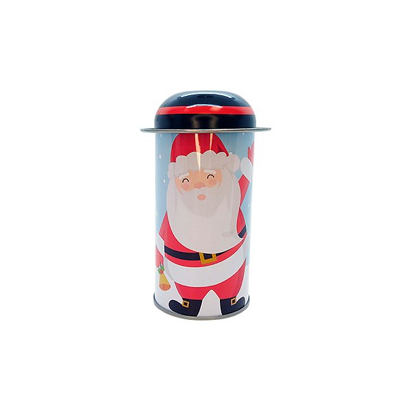 Lata de Metal de Natal - Papai Noel Acenando - 11cm - 1 unidade - Rizzo