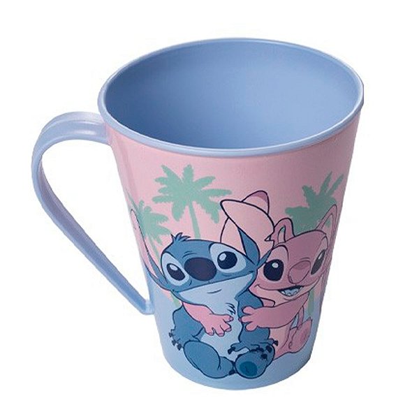 Caneca de Plástico Stitch Abraço - 360ml - 1 unidade - Plasútil - Rizzo