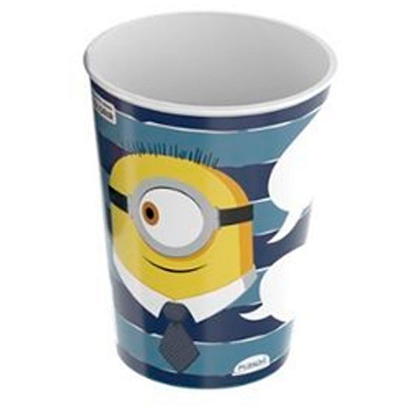 Copo de Plástico Minions Simpático - 320ml - 1 unidade - Plasútil - Rizzo