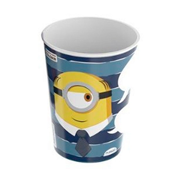 Copo de Plástico Minions Sorrindo - 320ml - 1 unidade - Plasútil - Rizzo