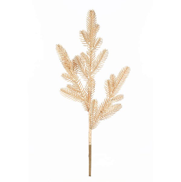 Galho Decorativo - Folhagem Dourada - 39cm - 1 unidade - Cromus - Rizzo