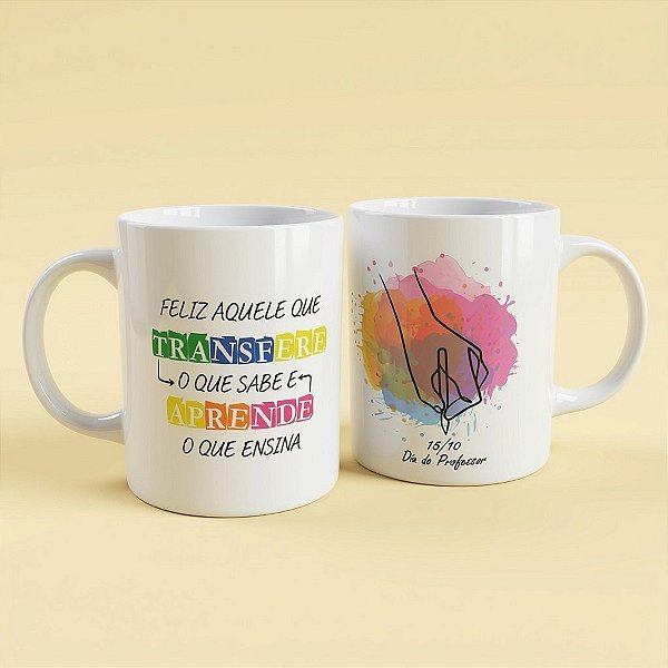 Caneca de Porcelana Dia do Professor - 1 unidade - Rizzo