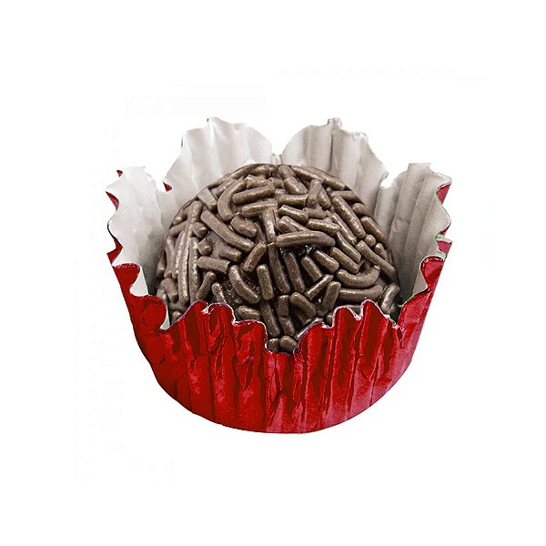 Forminha de Papel para Doces Recortada - Vermelha Metal - 50 unidades - Mago - Rizzo