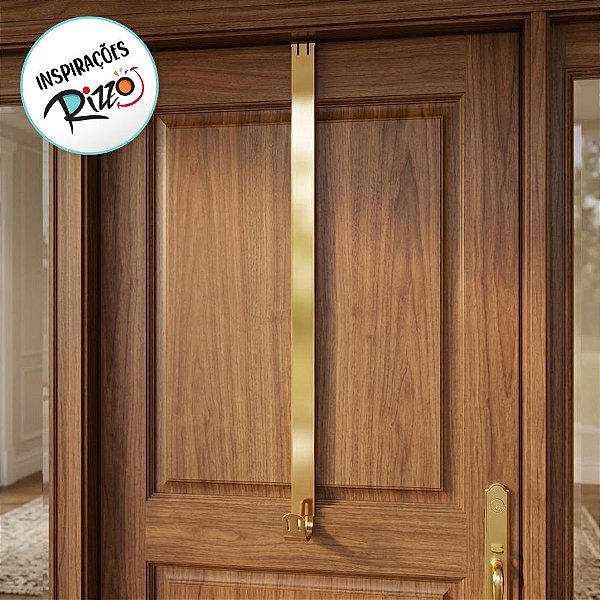 Gancho Suporte para Guirlanda Ajustável - Liso Ouro - 38cm - 1 unidade - Cromus - Rizzo