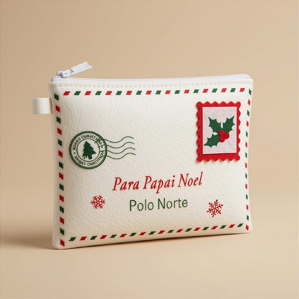 Bolsinha em Feltro de Natal - Branco - 17x13cm - 1 unidade - Cromus - Rizzo